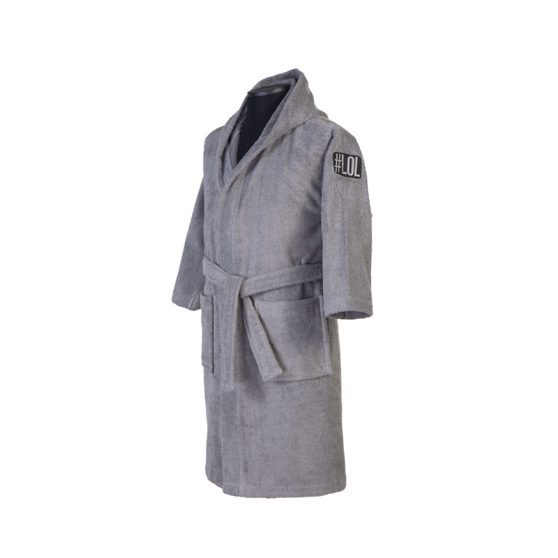 Nef-Nef Παιδικό Μπουρνούζι Junior Kids-21 Grey με Κουκούλα Nef-Nef Παιδικό Μπουρνούζι Junior Kids-21 Grey με Κουκούλα