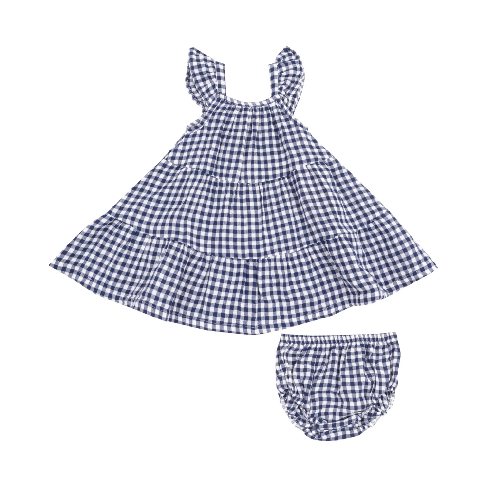 Φόρεμα Twirl Από Μουσελίνα-Navy Gingham Φόρεμα Twirl Από Μουσελίνα-Navy Gingham