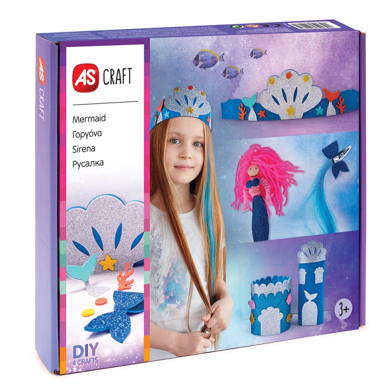 Craft Γοργόνα Παιχνίδι Με 4 Χειροτεχνίες DIY Για 3+ Χρονών Craft Γοργόνα Παιχνίδι Με 4 Χειροτεχνίες DIY Για 3+ Χρονών