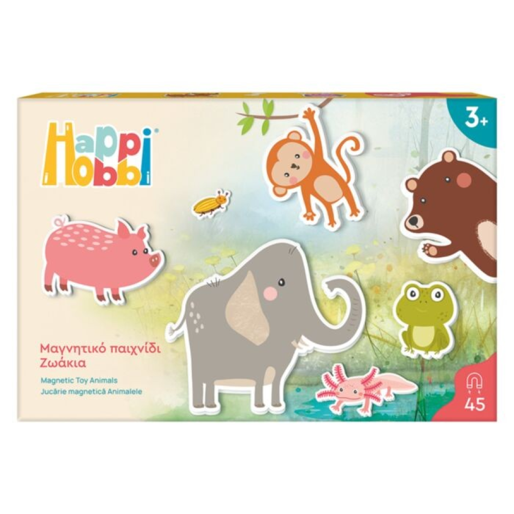HappiHobbi Ζωάκια 45 Εκπαιδευτικοί Χάρτινοι Μαγνήτες Για 3+ Χρονών HappiHobbi Ζωάκια 45 Εκπαιδευτικοί Χάρτινοι Μαγνήτες Για 3+ Χρονών