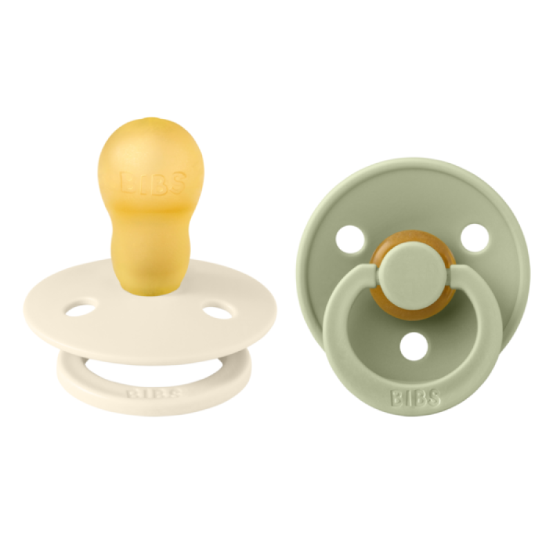Bibs Σετ Πιπίλες 2τμχ – Colour – Ivory/Sage – Στρογγυλή No3 Bibs Σετ Πιπίλες 2τμχ – Colour – Ivory/Sage – Στρογγυλή No3
