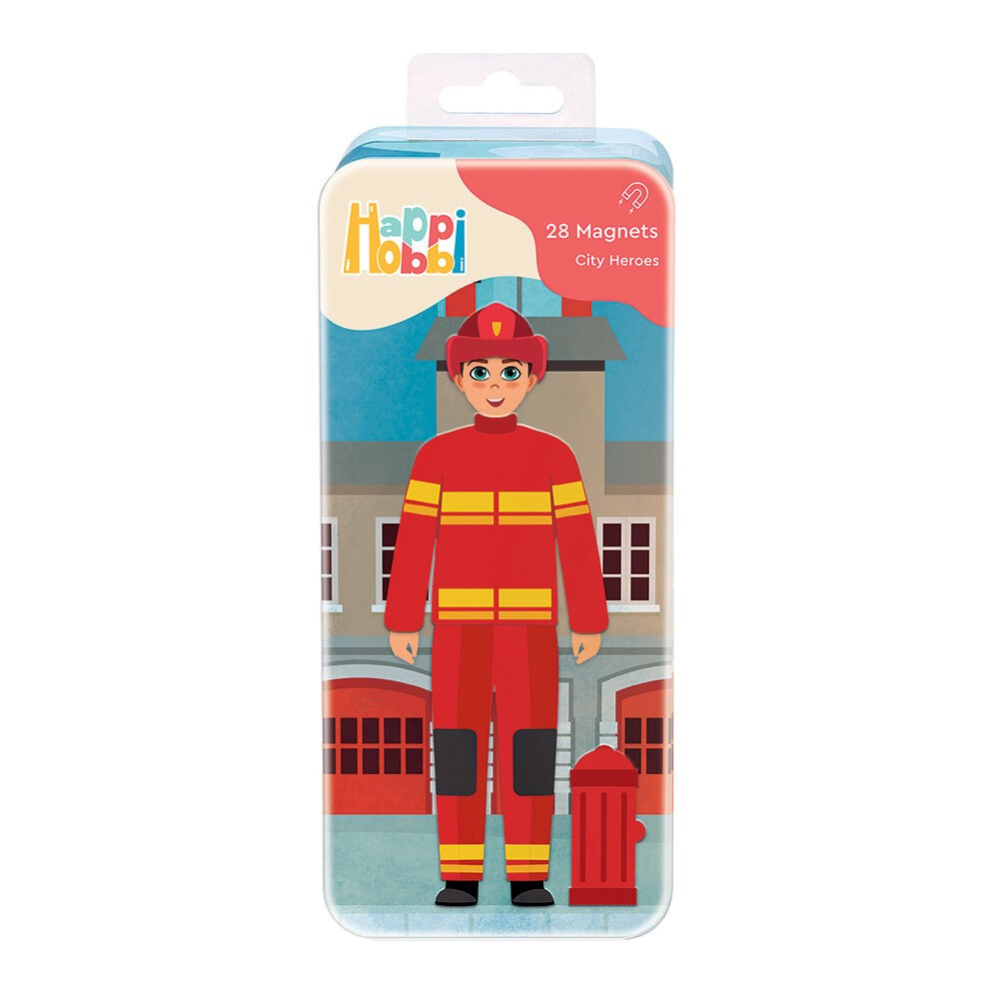 HappiHobbi Εκπαιδευτικοί Χάρτινοι Μαγνήτες City Heroes  HappiHobbi Εκπαιδευτικοί Χάρτινοι Μαγνήτες City Heroes