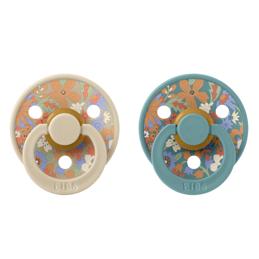 Bibs X Liberty Σετ Πιπίλες 2τμχ – June Blossom Vanilla Mix – Στρογγυλή No2 Bibs X Liberty Σετ Πιπίλες 2τμχ – June Blossom Vanilla Mix – Στρογγυλή No2