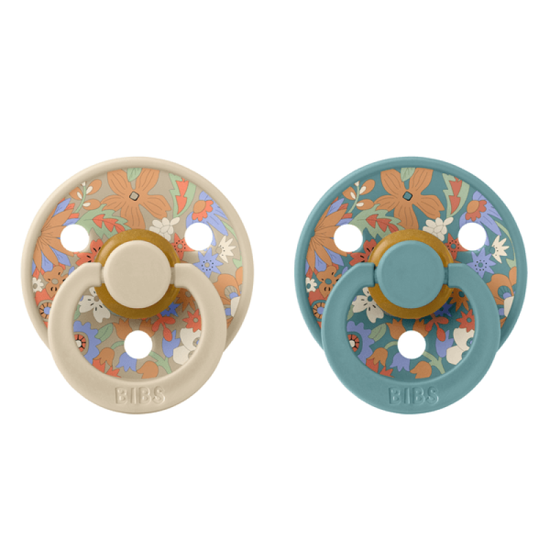 Bibs X Liberty Σετ Πιπίλες 2τμχ – June Blossom Vanilla Mix – Στρογγυλή No2 Bibs X Liberty Σετ Πιπίλες 2τμχ – June Blossom Vanilla Mix – Στρογγυλή No2