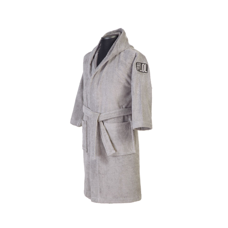 Nef-Nef Παιδικό Μπουρνούζι Junior Kids-21 Light Grey Mε Κουκούλα Nef-Nef Παιδικό Μπουρνούζι Junior Kids-21 Light Grey Mε Κουκούλα