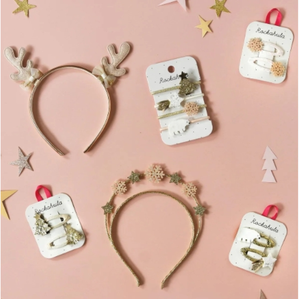 Rockahula Kids Σετ Λαστιχάκια Μαλλιών «Χριστουγεννιάτικη Μαγεία» 
