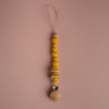Sunnie Xειροποίητο κλιπ πιπίλας mustard teether Sunnie Xειροποίητο κλιπ πιπίλας mustard teether