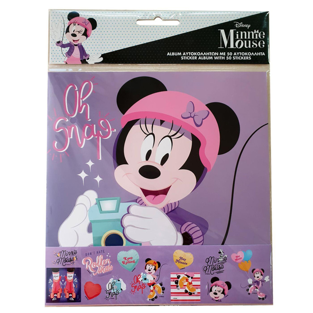 Disney Άλμπουμ Με 50 Αυτοκόλλητα Minnie 21x20cm Disney Άλμπουμ Με 50 Αυτοκόλλητα Minnie 21x20cm