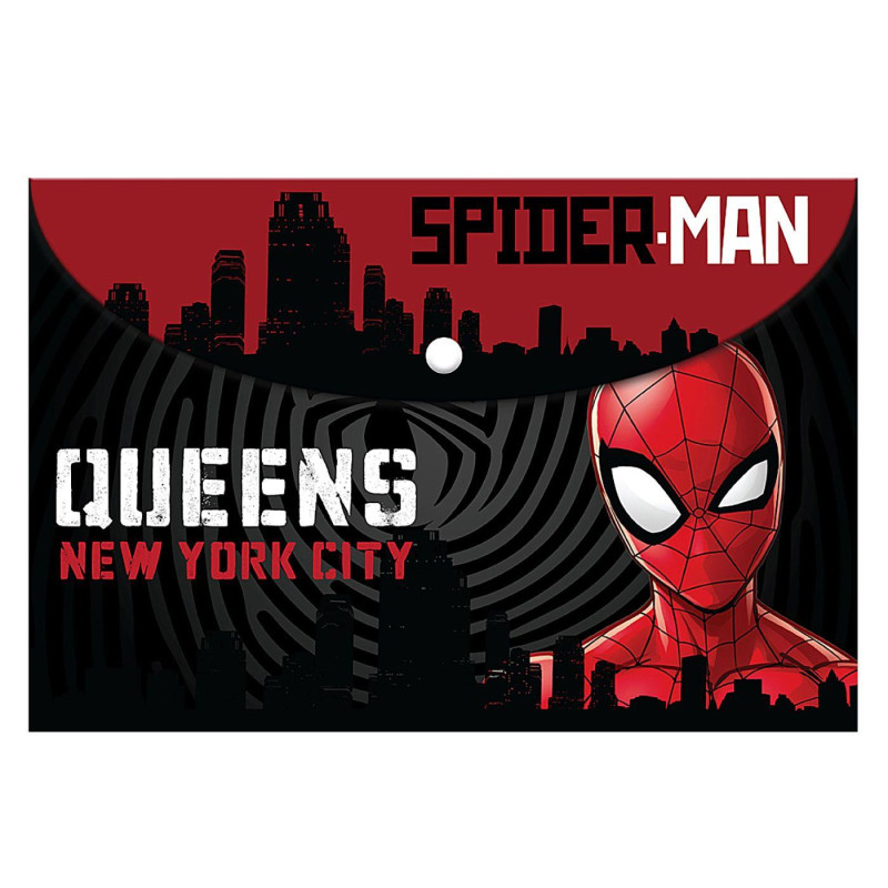 Spiderman Φάκελος Κουμπί Α4  Spiderman Φάκελος Κουμπί Α4