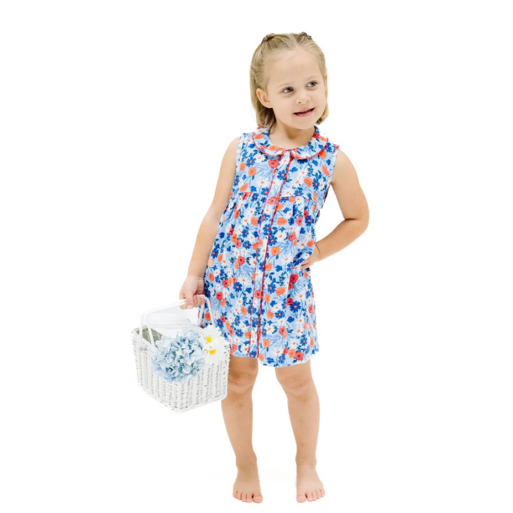 Φόρεμα Poppy Days The Jill-Peter Pan Collar With Ric Rac Trim And Diaper Cover Φόρεμα Poppy Days The Jill-Peter Pan Collar With Ric Rac Trim And Diaper Cover