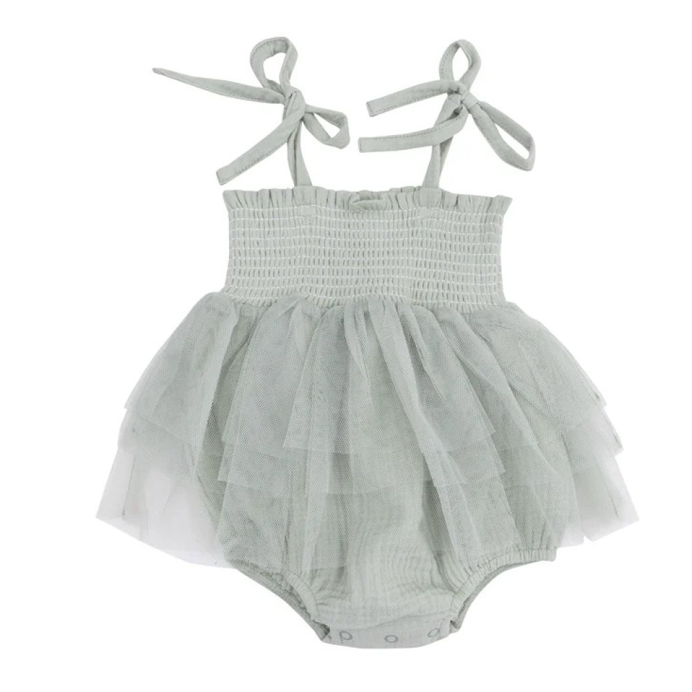 Κορμάκι Φόρεμα Από Μουσελίνα Tutu Bubble-Desert Green  Κορμάκι Φόρεμα Από Μουσελίνα Tutu Bubble-Desert Green