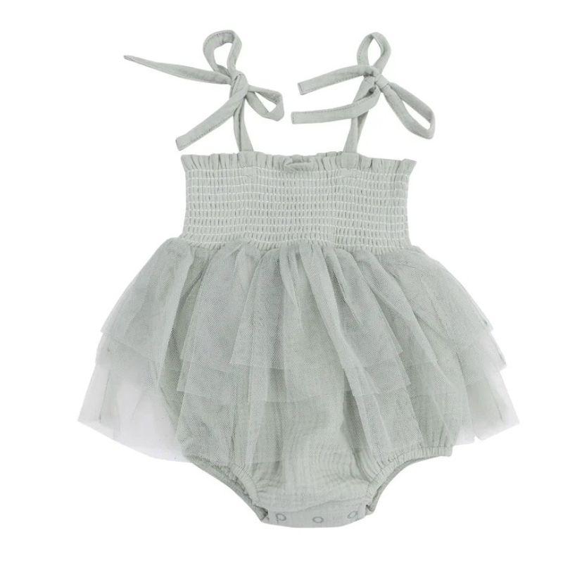 Κορμάκι Φόρεμα Από Μουσελίνα Tutu Bubble-Desert Green  Κορμάκι Φόρεμα Από Μουσελίνα Tutu Bubble-Desert Green
