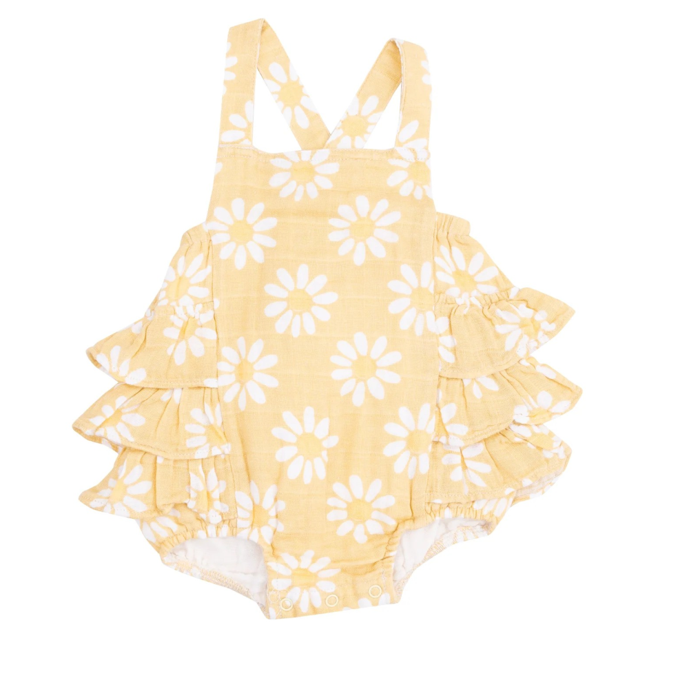 Ολόσωμο Κορμάκι Από Μουσελίνα Yellow Mod Daisy  Ολόσωμο Κορμάκι Από Μουσελίνα Yellow Mod Daisy