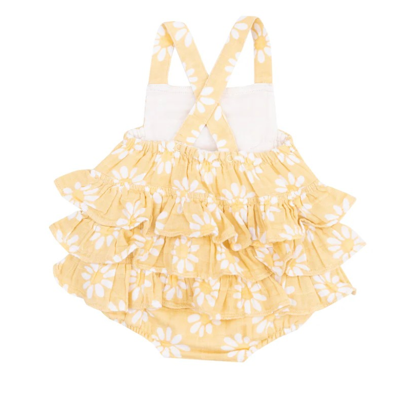 Ολόσωμο Κορμάκι Από Μουσελίνα Yellow Mod Daisy  Ολόσωμο Κορμάκι Από Μουσελίνα Yellow Mod Daisy