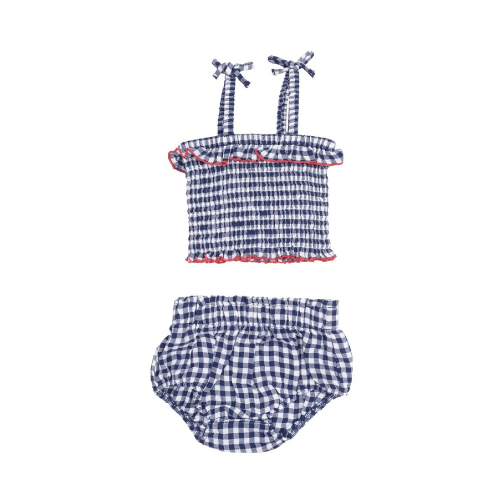 Σετ Navy Gingham Σετ Navy Gingham