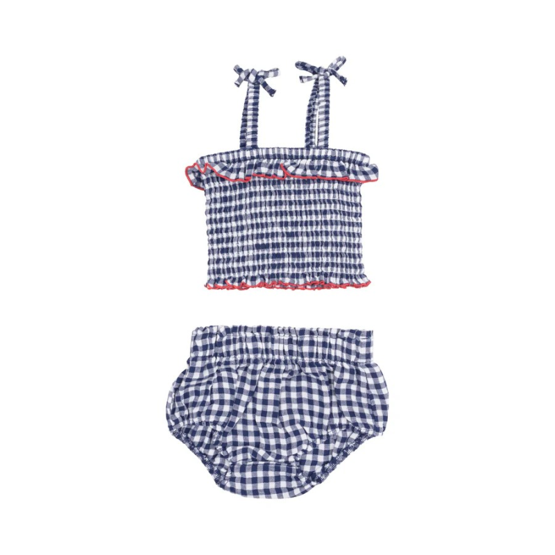Σετ Navy Gingham Σετ Navy Gingham
