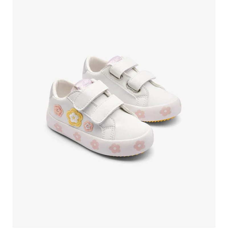 White / Multi Flower Straps παιδικά Sneakers