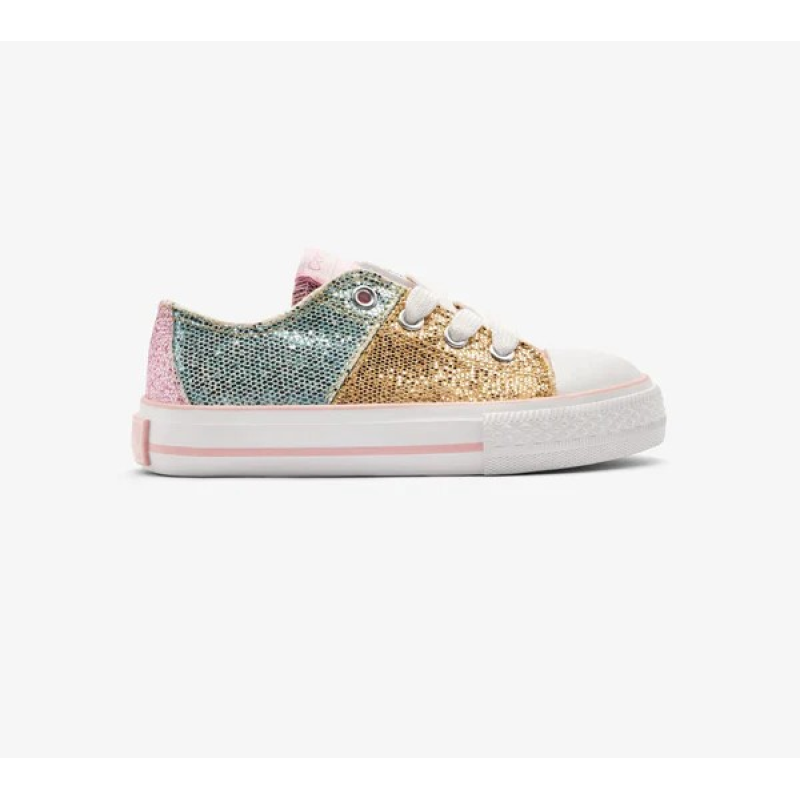 Patchwork Glitter Low παιδικά Sneakers