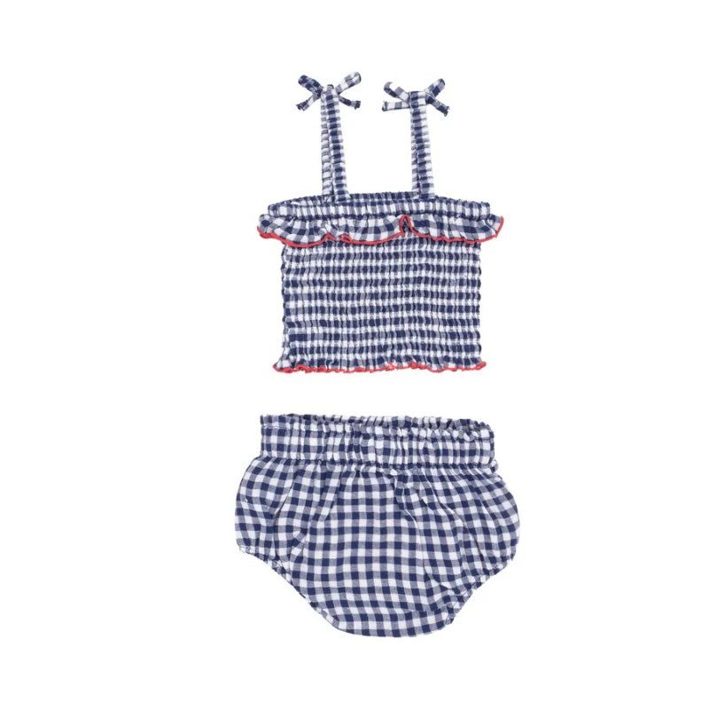 Σετ Navy Gingham Σετ Navy Gingham