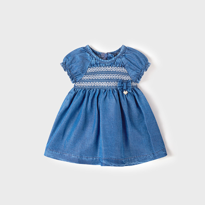 Mayoral Παιδικό Φόρεμα Τζιν Κοντομάνικο Μπλε