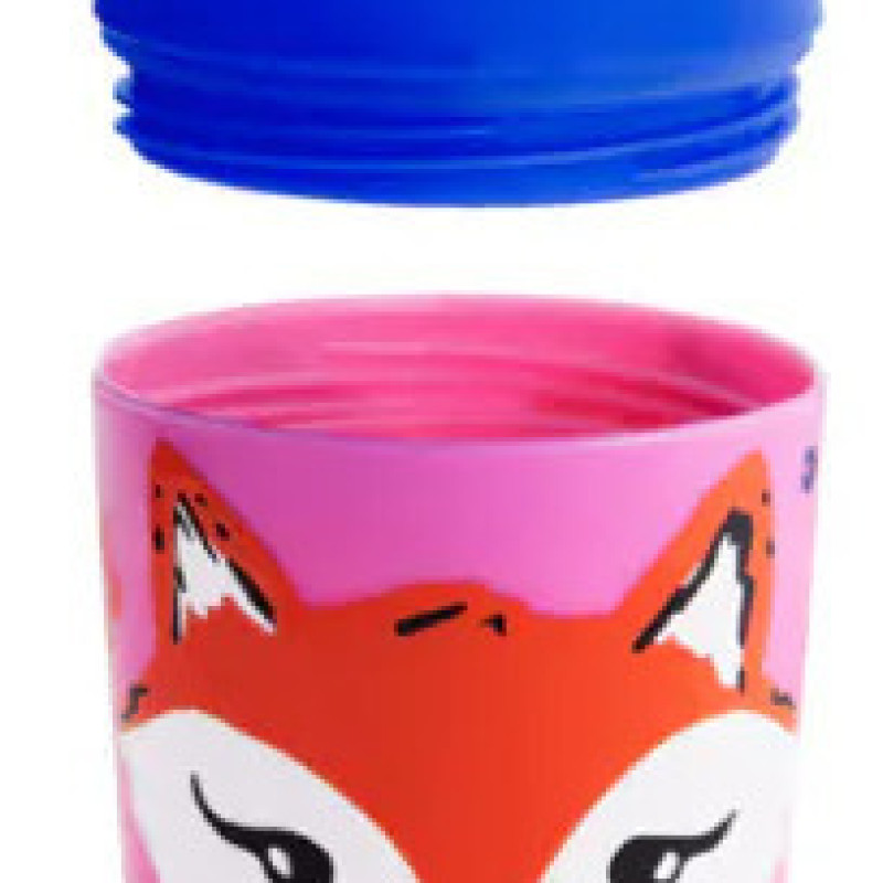 Munchkin Παιδικό Ποτηράκι "Miracle 360° Wildlove Sippy" από Πλαστικό Μπλε 266ml για 12m+
