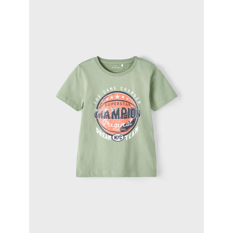 Παιδική Μπλούζα Κοντομάνικη Champion Hedge Green Παιδική Μπλούζα Κοντομάνικη Champion Hedge Green