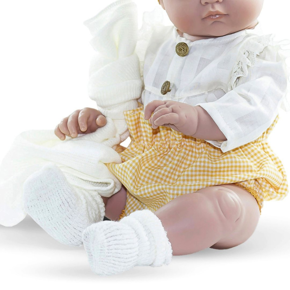 Magic Baby Παιδική Κούκλα "Nani Με Καστανά Μαλλιά Και Γκρι Vintage Φόρεμα" 33 cm 