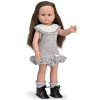 Magic Baby Παιδική Κούκλα "Nani Με Καστανά Μαλλιά Και Γκρι Vintage Φόρεμα" 33 cm 
