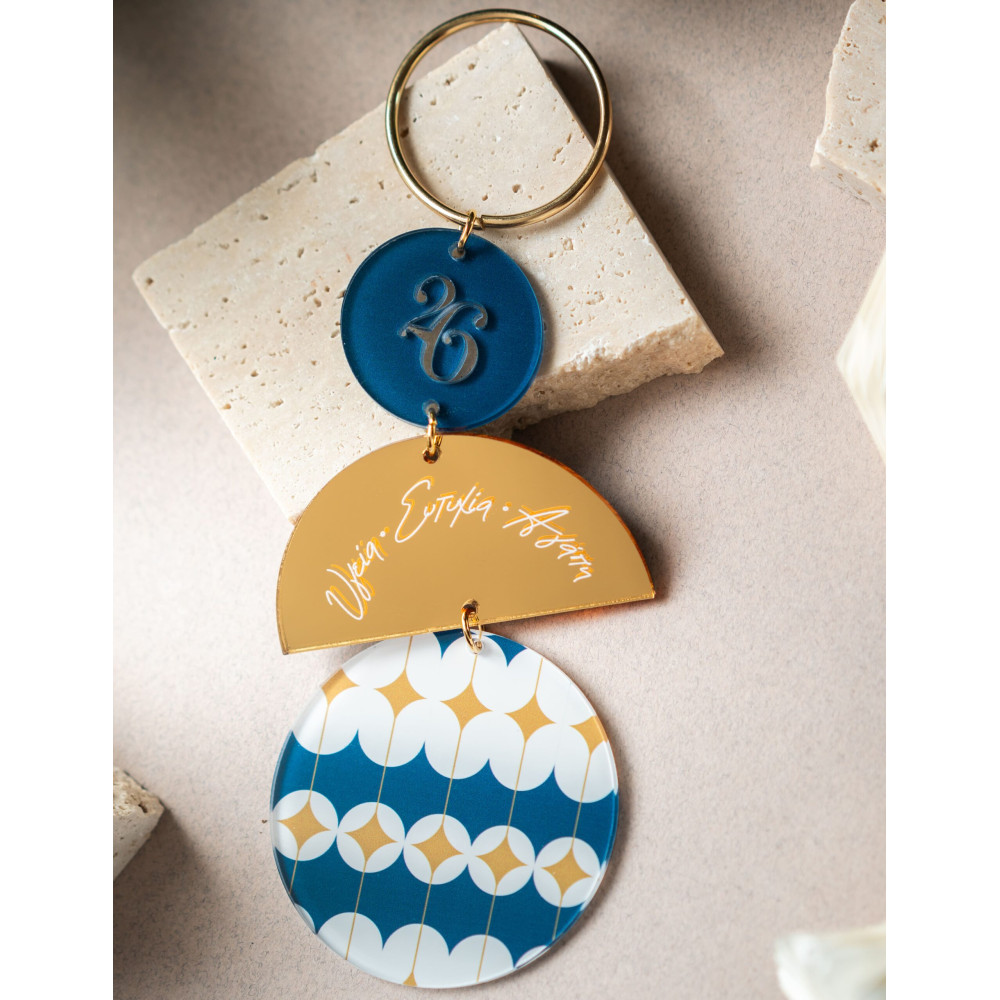 Κρεμαστό Γούρι Mobile  Χρυσό Καθρέπτη Plexiglass