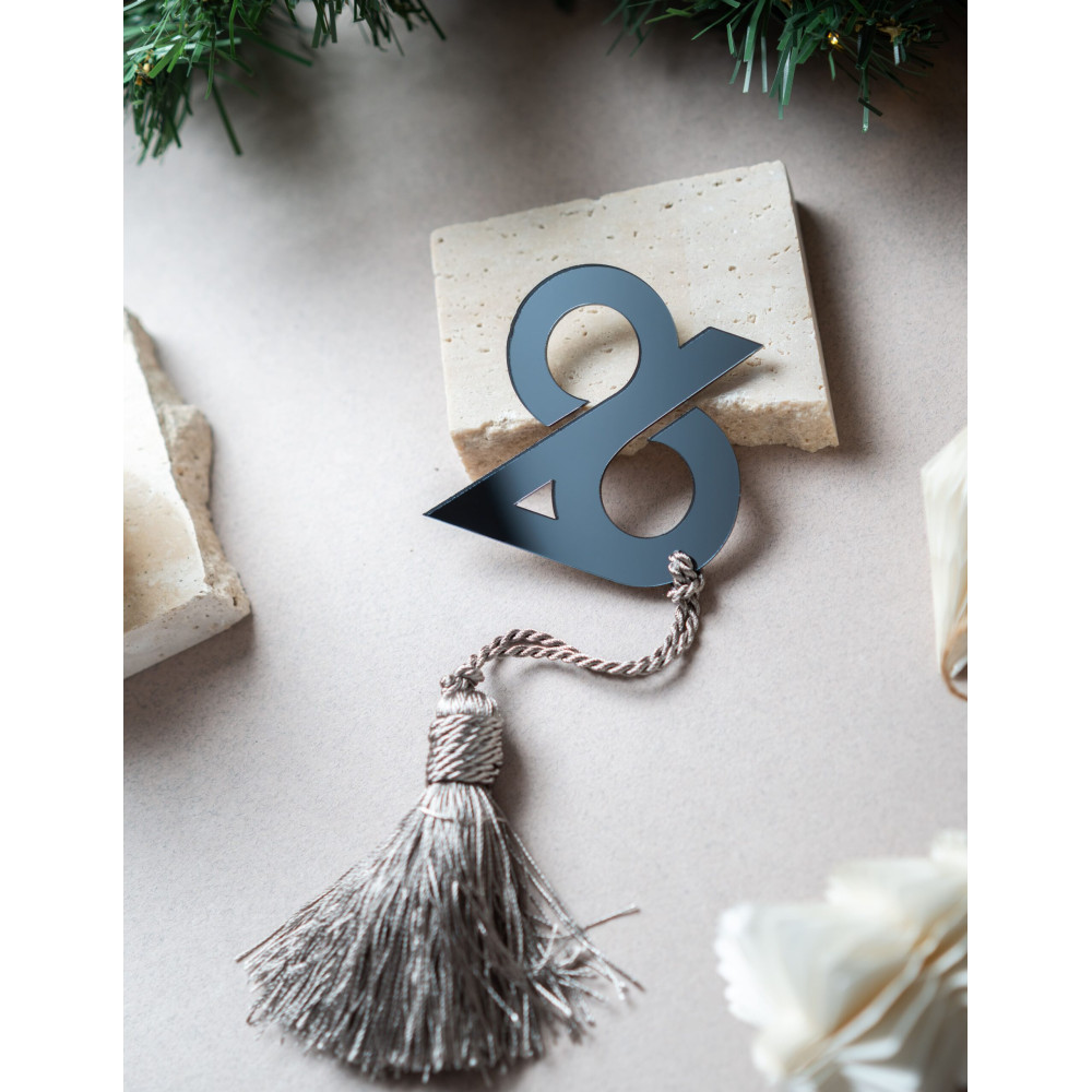 Γούρι 26 Ανθρακί Καθρέπτη Plexiglass