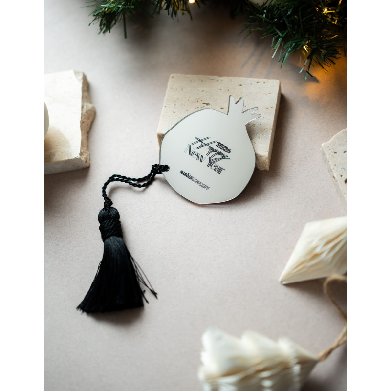  Γούρι Logo Ρόδι | Χρυσό Καθρέπτη Plexiglass