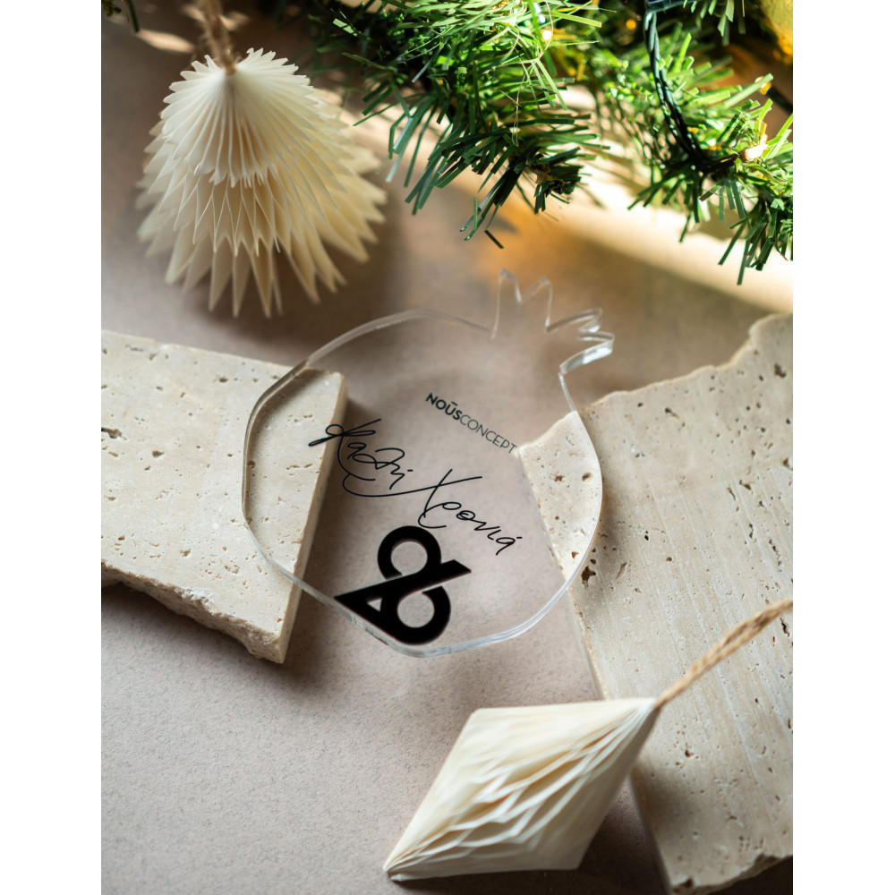 Επιτραπέζιο Γούρι Ρόδι  Διάφανο Plexiglass