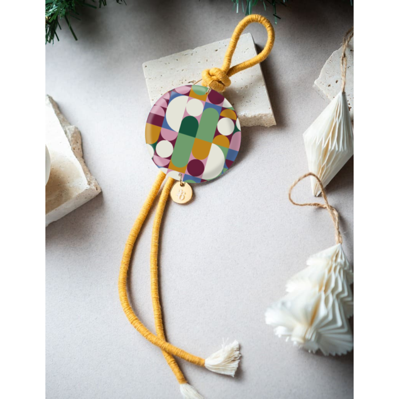 Κρεμαστό Γούρι Μοτίβο  Χρυσό Καθρέπτη Plexiglass