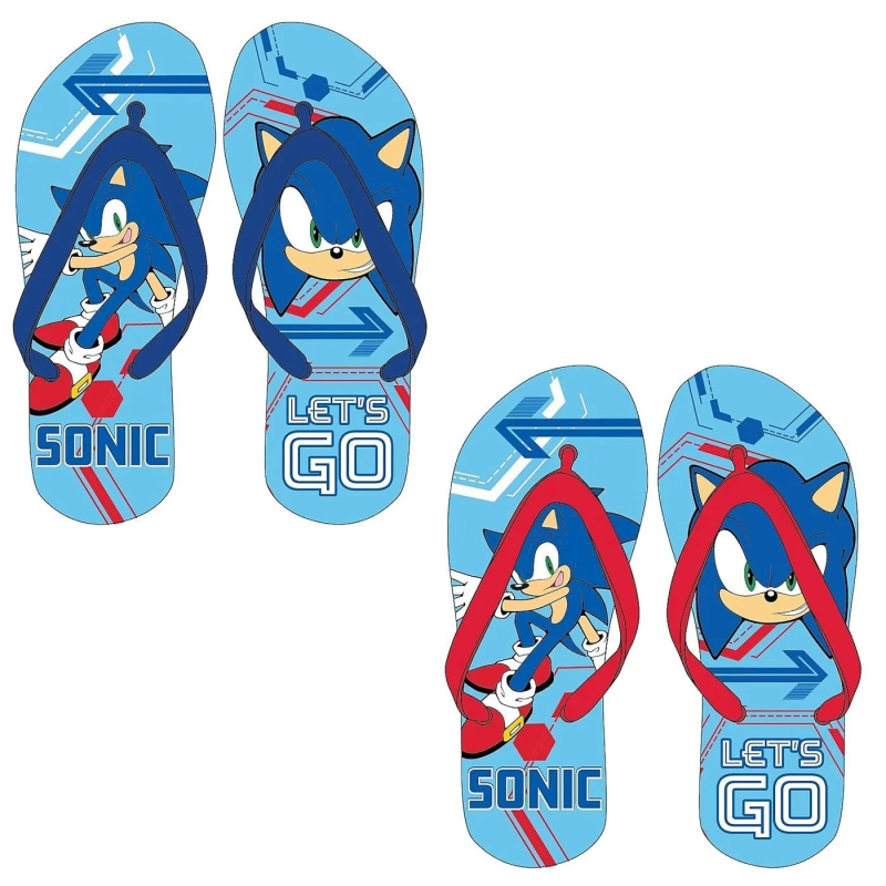 Σαγιονάρες αγόρι "Sonic let's go" γαλάζιες Σαγιονάρες αγόρι "Sonic let's go" γαλάζιες